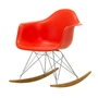 Vitra - Eames Plastic Armchair RAR RE, Ahorn gelblich / Chrom / poppy red