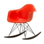 Vitra - Eames Plastic Armchair RAR RE, Ahorn dunkel / basic dark / poppy red