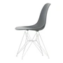 Vitra - Eames Plastic Side Chair DSR RE, weiss / granitgrau (Filzgleiter weiss)