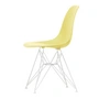 Vitra - Eames Plastic Side Chair DSR RE, weiss / citron (Filzgleiter weiss)