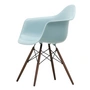 Vitra - Eames Plastic Armchair DAW RE, Ahorn dunkel / eisgrau (Filzgleiter basic dark)