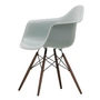 Vitra - Eames Plastic Armchair DAW RE, Ahorn dunkel / hellgrau (Filzgleiter basic dark)