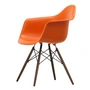 Vitra - Eames Plastic Armchair DAW RE, Ahorn dunkel / rostorange (Filzgleiter basic dark)