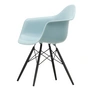 Vitra - Eames Plastic Armchair DAW RE, Ahorn schwarz / eisgrau (Filzgleiter basic dark)