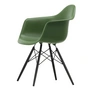 Vitra - Eames Plastic Armchair DAW RE, Ahorn schwarz / forest (Filzgleiter basic dark)