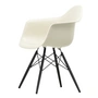 Vitra - Eames Plastic Armchair DAW RE, Ahorn schwarz / kieselstein (Filzgleiter basic dark)
