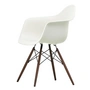 Vitra - Eames Plastic Armchair DAW, Ahorn dunkel / weiss (Filzgleiter schwarz)