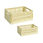 HAY - Colour Crate Korb M + S, hellgelb, recycled
