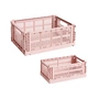HAY - Colour Crate Korb M + S, blush, recycled (2er Set)