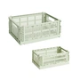 HAY - Colour Crate Korb M + S, mint, recycled (2er Set)