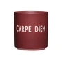 Design Letters - AJ Favourite Porzellan Becher, Carpe Diem / burgundy