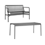 HAY - Palissade Tisch + Dining Bench, anthrazit