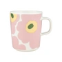 Marimekko - Oiva Unikko Becher mit Henkel 250 ml, weiss / pink / hellgelb