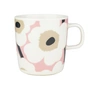 Marimekko - Oiva Unikko Becher mit Henkel, 400 ml, off white / pink / sand / charcoal