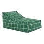Nobodinoz - Vibes Long Sitzsack (für Erwachsene), green white windowpane