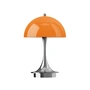 Louis Poulsen - Panthella 160 Portable V3 Akku LED-Tischleuchte, chrom / original opal orange