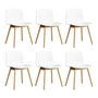 HAY - About A Chair AAC 12, Eiche lackiert / white 2.0 (Kunststoffgleiter) (6er Set)