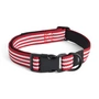 HAY - Dogs Hundehalsband, M/L, rot / weisse Streifen