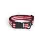 HAY - Dogs Hundehalsband, S/M, rot / weisse Streifen