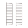 String - Wandleiter für String Regal 75 x 20 cm (2er-Set), dunkelbraun