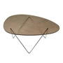 Gubi - Pedrera Couchtisch, Chrom / Glas strukturiert bronze