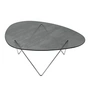 Gubi - Pedrera Couchtisch, Chrom / Glas strukturiert smoke
