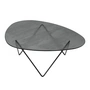 Gubi - Pedrera Couchtisch, schwarz semi matt / Glas struktruiert smoke