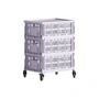 HAY - Colour Crate Beistelltisch auf Rollen, medium, lavender, recycled