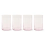 HKliving - Tube Trinkglas, H 12 cm / 400 ml, blush (4er-set)