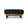 HKliving - Outdoor Hocker, Teak / burnt sky