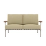 Muuto - Settle Outdoor 2-Sitzer Sofa, beige / grau (Stoff Delta 25)