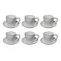 Broste Copenhagen - Nordic Sand Espressotasse mit Untertasse, 5 cl (6er-Set)