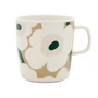 Marimekko - Oiva Unikko Becher mit Henkel, 400 ml, weiss / beige / light sand / dunkelgrün