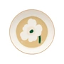 Marimekko - Oiva Unikko tiefer Teller, Ø 20,5 cm, weiss / beige / light sand / dunkelgrün