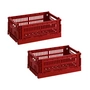 HAY - Colour Crate S Korb-Set, burgundy (2er-Set) (Exclusive Edition)