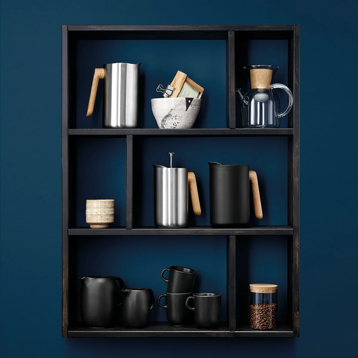 Nordic Kitchen Pressfilterkanne 1 l von Eva Solo in Edelstahl / Eiche