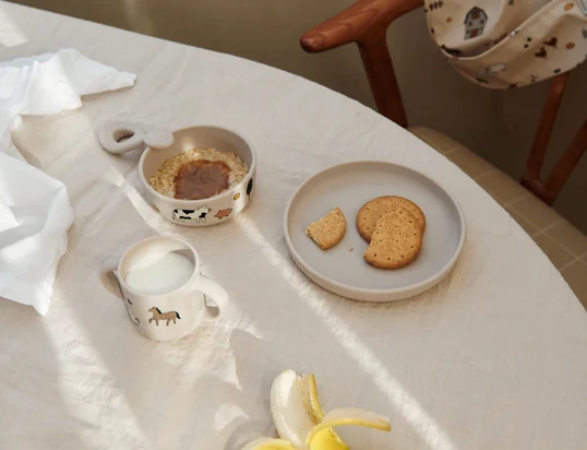 Finden Sie hier zeitgemässes Kindergeschirr und Besteck, dass schön aussieht und die Inspiration unserer Kleinen weckt.