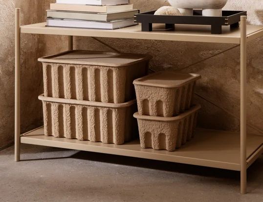 ferm Living - Paper Pulp Aufbewahrungsbox, braun