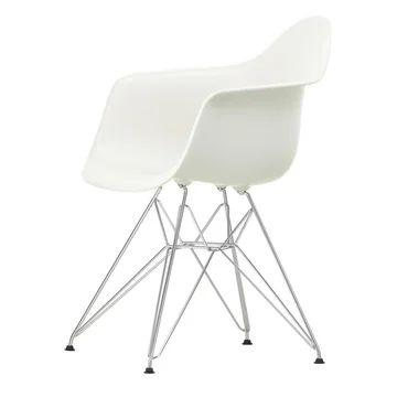 Eames Plastic Armchair DAR von Vitra in verchromt / weiss