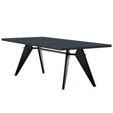 Em Table Esstisch von Vitra Eiche in tiefschwarz/ asphalt
