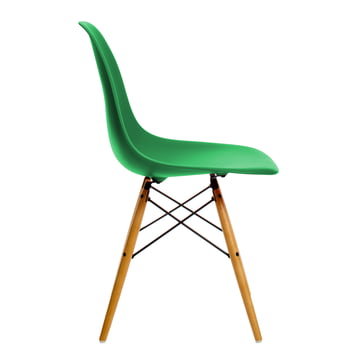 Vitra - Eames Plastic Side Chair DSW, Ahorn gelblich / classic green
