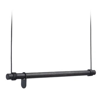 Swing Hängegarderobe von Lind DNA aus Eiche schwarz / Leder schwarz