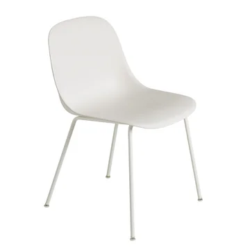 Fiber Side Chair Tube Base von Muuto in naturweiss / weiss
