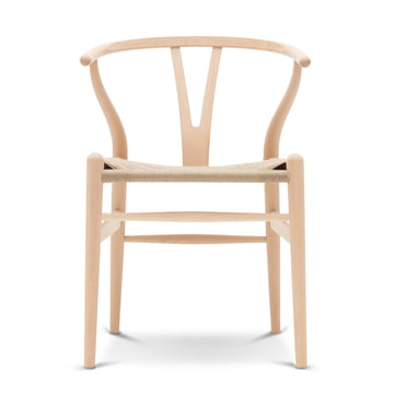 CH24 Wishbone Chair von Carl Hansen in Buche geseift / Naturgeflecht