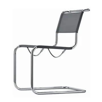 S 33 N Stuhl von Thonet in Chrom / Netzgewebe Silber