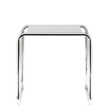 B 9 a Satztisch von Thonet in Chrom / Decklack Reinweiss (RAL 9010)