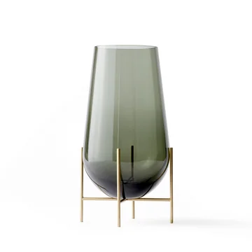 Échasse Vase M von Audo in Smoke / Messing