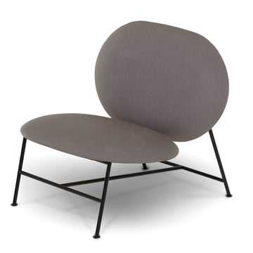Der Northern - Oblong Lounge Chair, schwarz / Brusvik hellgrau (05)