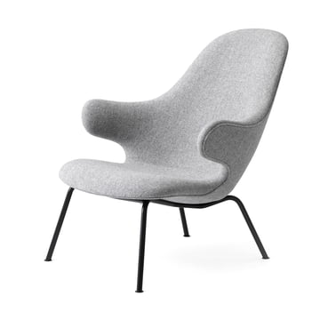 Catch JH14 Lounge-Chair von &Tradition in schwarz / Hallingdal 65 grau (130) 