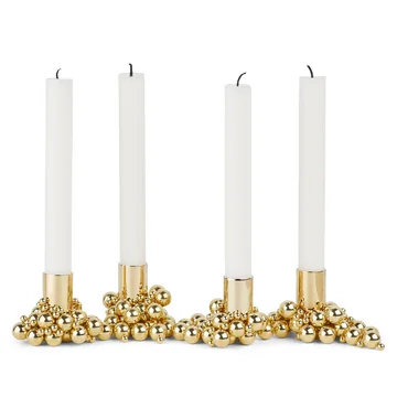 Molekyl Kerzenhalter 4 in Messing von Gejst